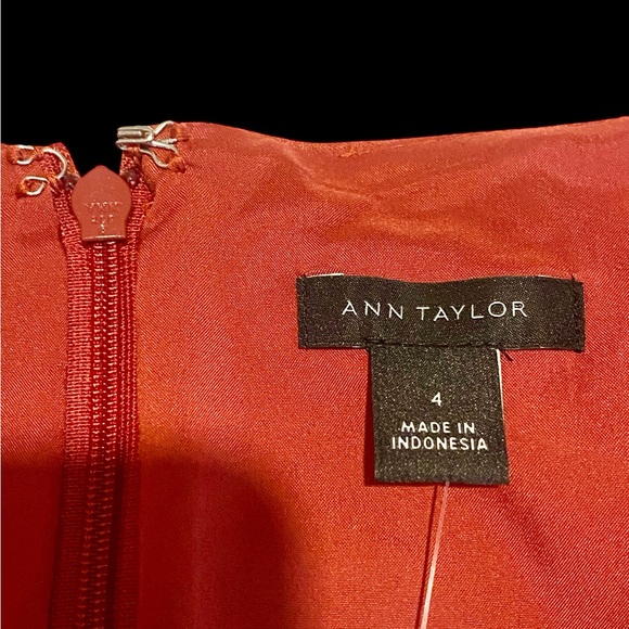 Ann Taylor | Ann Taylor Red Paneled V-Neck Flare Dress | Easter Dress NWT 4 - Picture 9 of 9